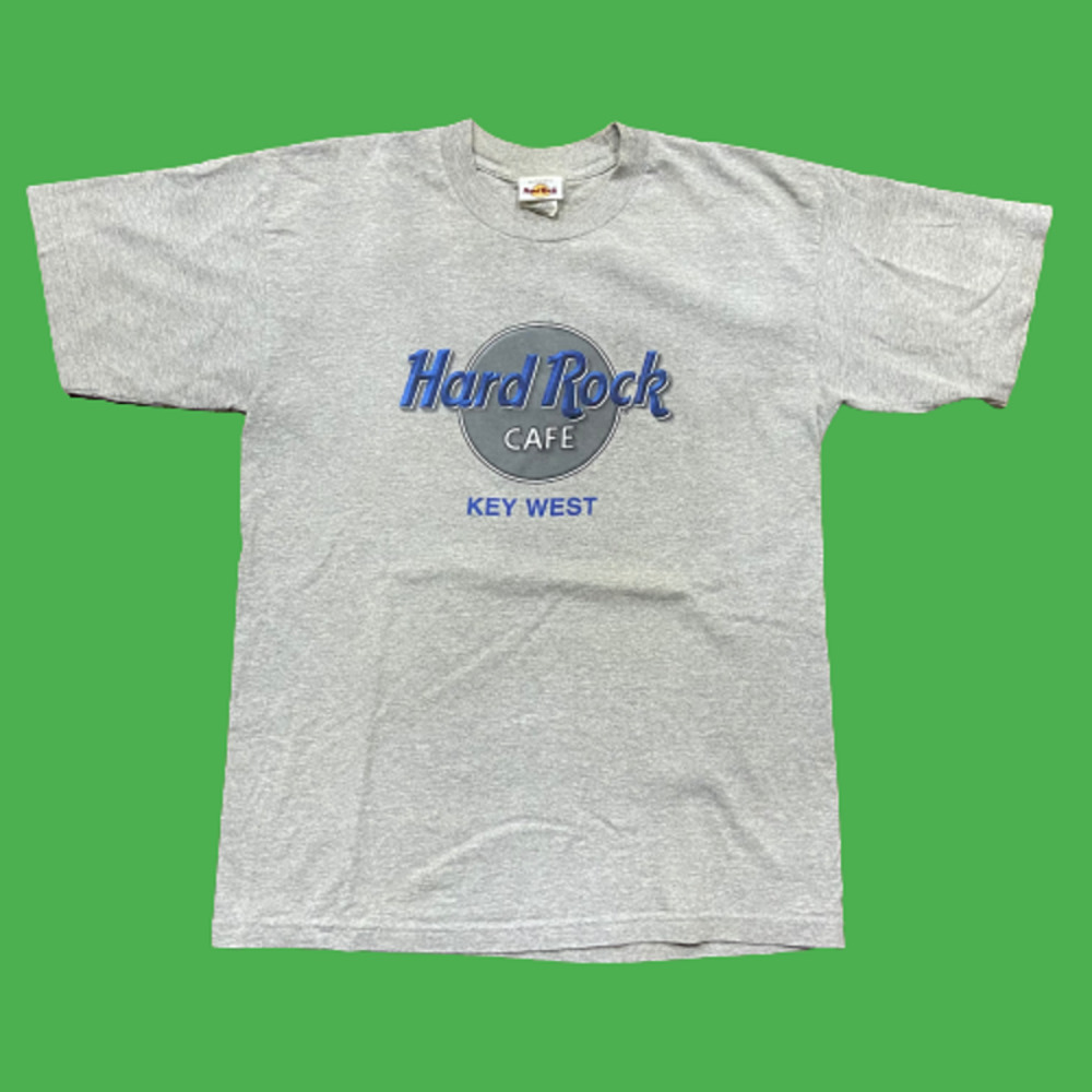 Hard Rock Cafe Vintage Key West Florida Gray T-Shirt Men's Size Large